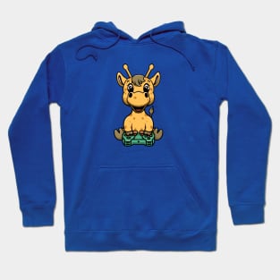 Cute Giraffe Playing Game Hoodie